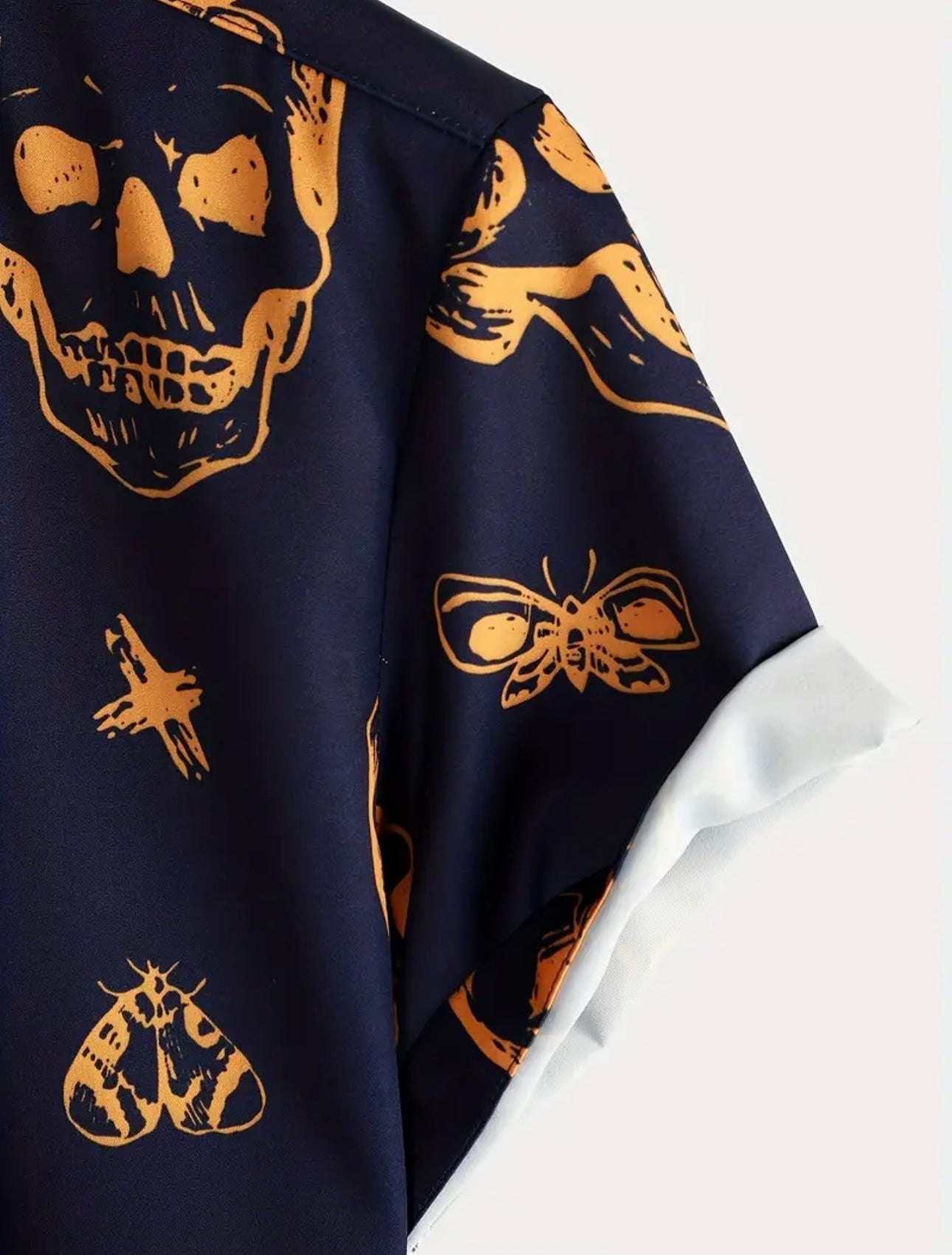 Orange Skull Men's Shirt