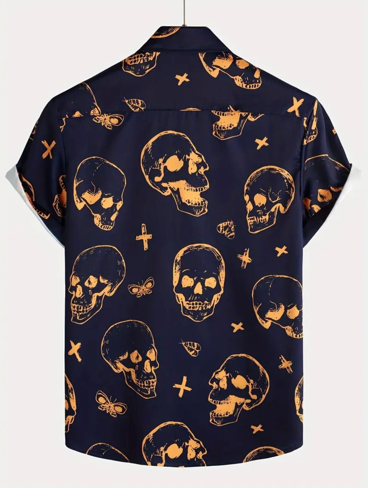 Orange Skull Men's Shirt