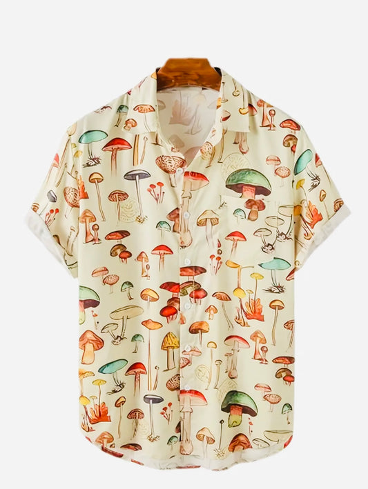 "BEIGE MUSHROOMS" Men's Shirt